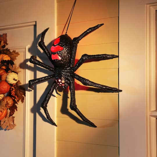 26" Animated Black Hanging Spider by Ashland®